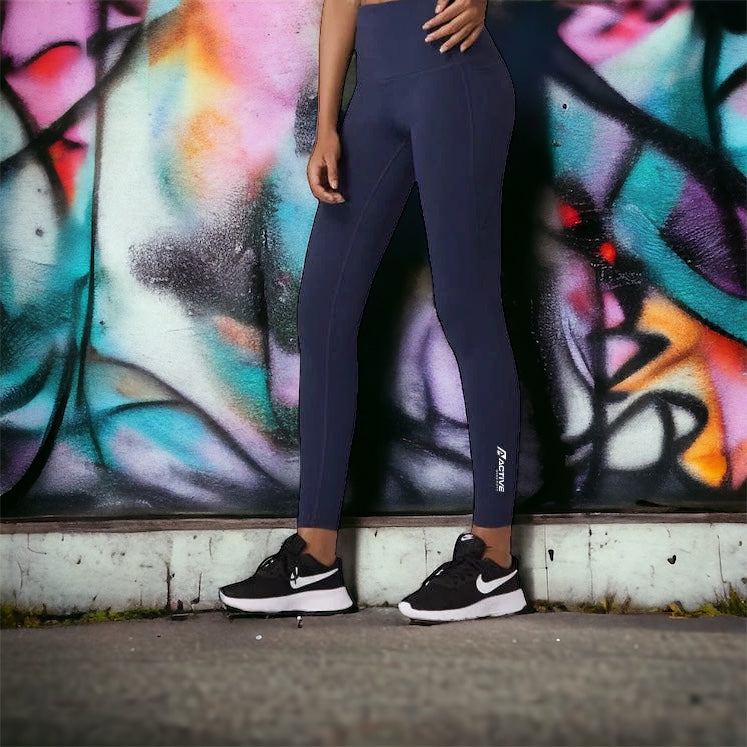 Women's Compression High Waisted Leggings with Side Pockets.