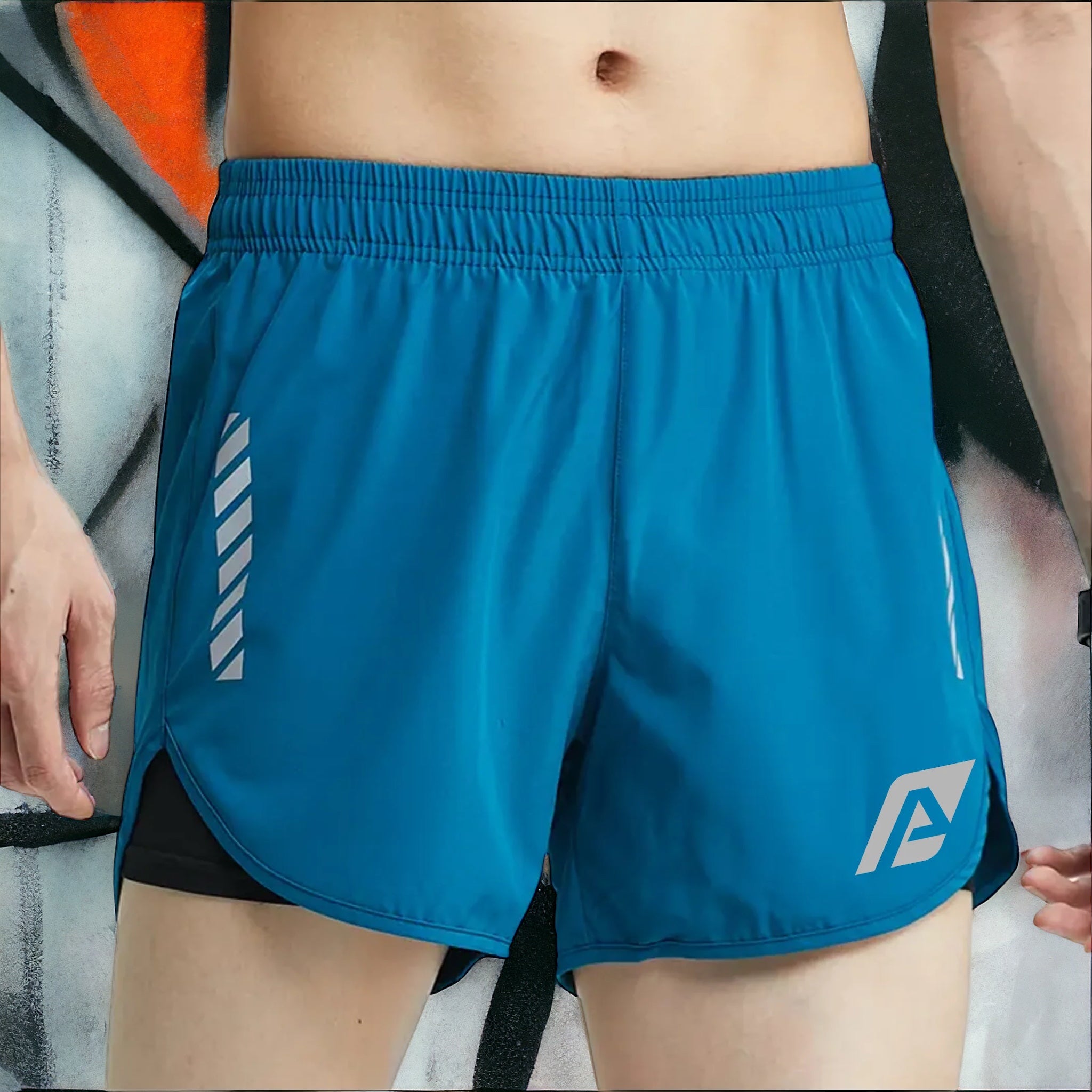 Running shorts with boxer brief liner online